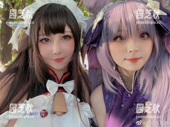 KANEKO咔喵与B本明日奈的完美结合，超萌cos作品震撼来袭.txt